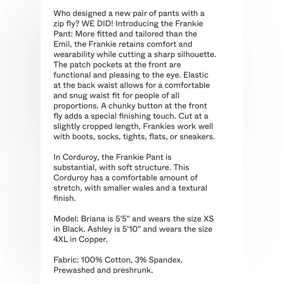 Pamut Frankie Courdroy Pants XL - Picture 5 of 10